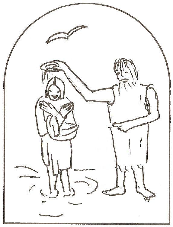 Johannes tauft Jesus